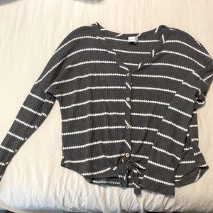 Waffle knit crop top